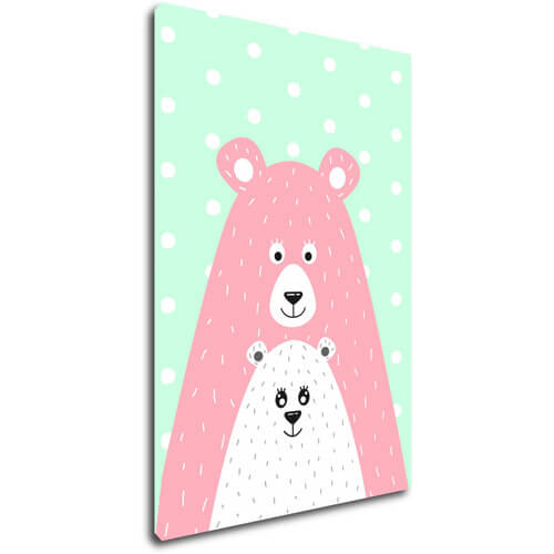 Obraz Pink blue bear