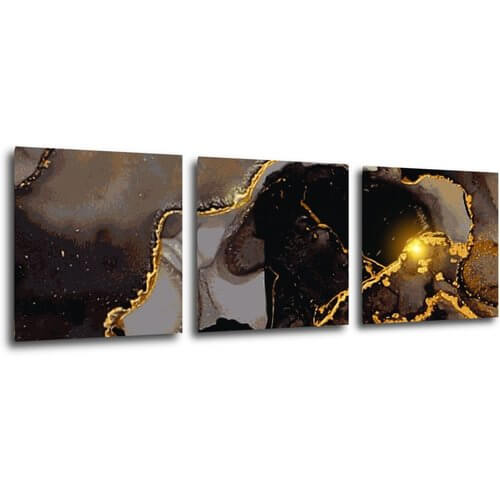 Obraz Abstrakt lesklý - 90 x 30 cm (3 dielny)