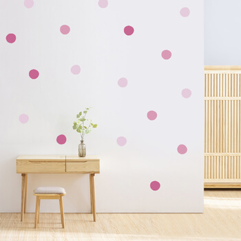 Samolepka do detskej izby Dots pink