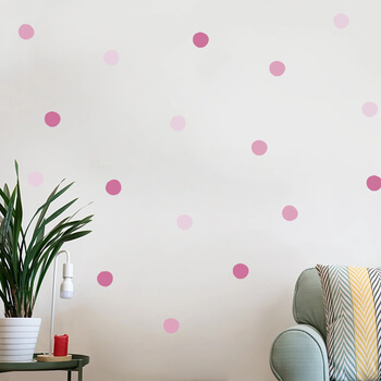 Samolepka do detskej izby Dots pink