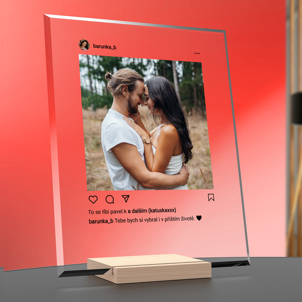 E-shop Instagram sklenená doska